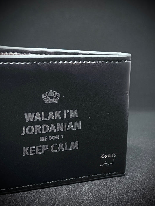 Men Walak ( Hey ) I'm Jordanian Leather Wallet