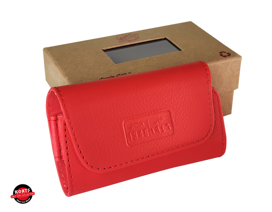 Red Leather Wallet Jordan plate