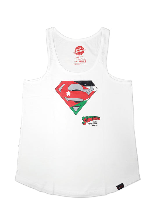 Women Tank Top Jordanian Superman - سوبر مان الأردن